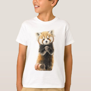 Adorable Red Panda Standing Fluffy Kids T-Shirt