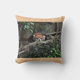 Adorable Red Panda Wildlife Nature Photography Throw Pillow