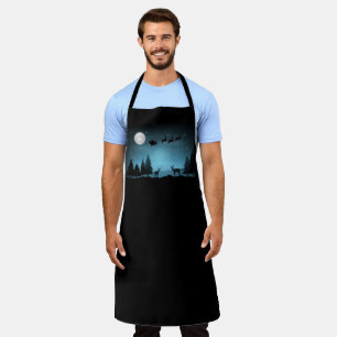 Adorable Reindeer At Night Apron