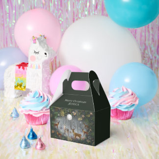 Adorable Reindeer At Night Favor Box