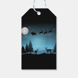 Adorable Reindeer At Night Gift Tags