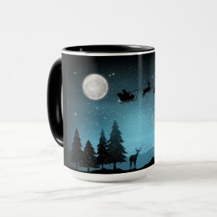 Adorable Reindeer At Night Mug