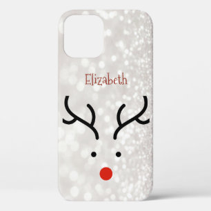 Adorable Reindeer Face,Bokeh   iPhone 12 Case