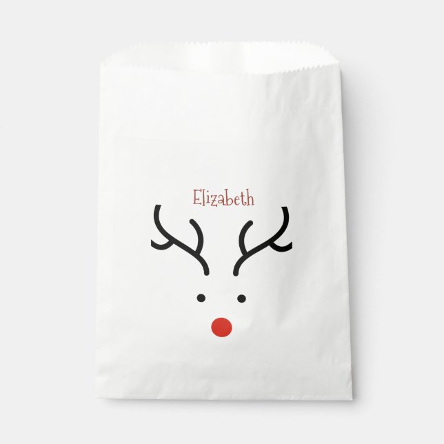 Adorable Reindeer Face,Bokeh   Favour Bag (Front)