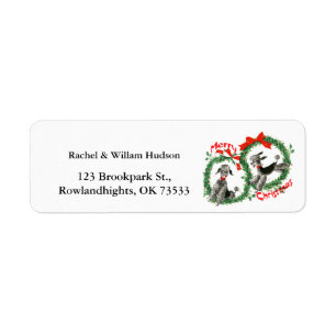 Adorable Retro Christmas Poodles Wreath Custom
