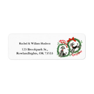 Adorable Retro Christmas Poodles Wreath Custom