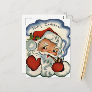 Adorable Retro Santa Postcard