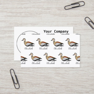 Adorable Ringed Teal Duck Swimming Business Card