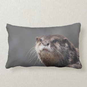 Adorable River Otter Lumbar Pillow