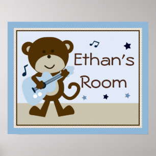 Adorable Rockstar/Monkey Rocker Poster/Print Poster