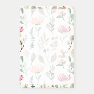 Adorable romantic pink floral pattern See through Post-it Notes
