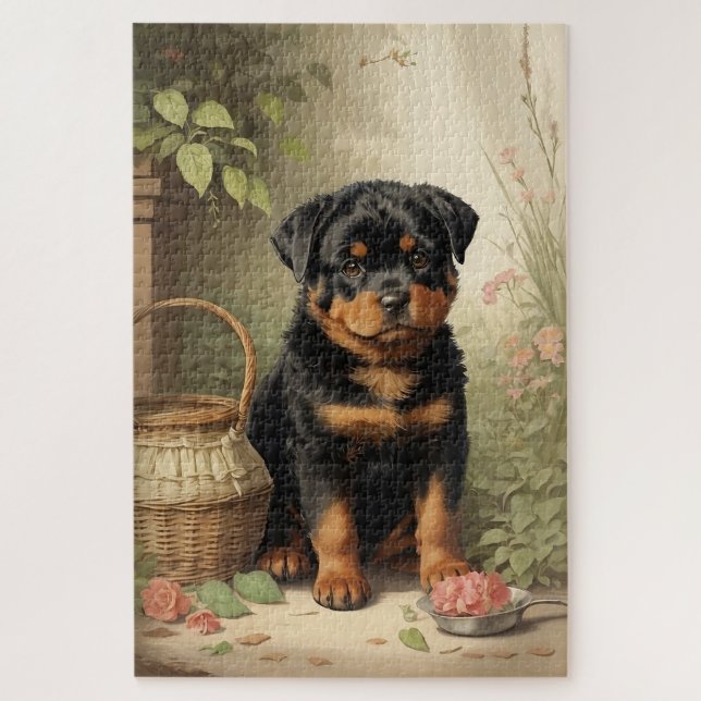 Adorable Rottweiler Jigsaw Puzzle (Vertical)