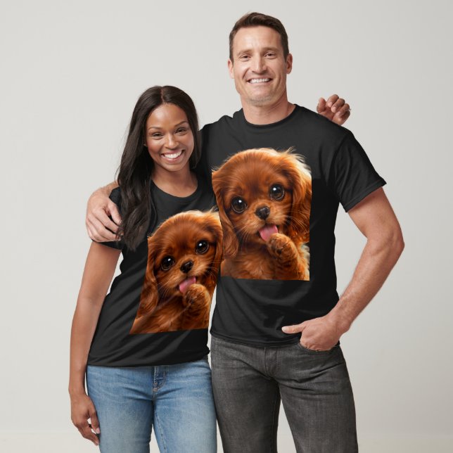 Adorable Ruby Cavalier Spaniel  T-Shirt (Unisex)