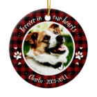 Adorable Rustic Dog Pet Memorial Custom Photo