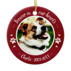 Adorable Rustic Dog Pet Memorial Custom Photo