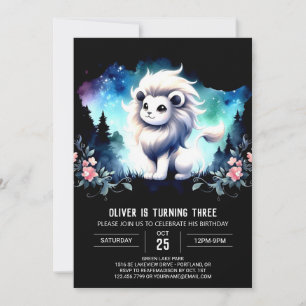Adorable Safari Lion Birthday Invitation