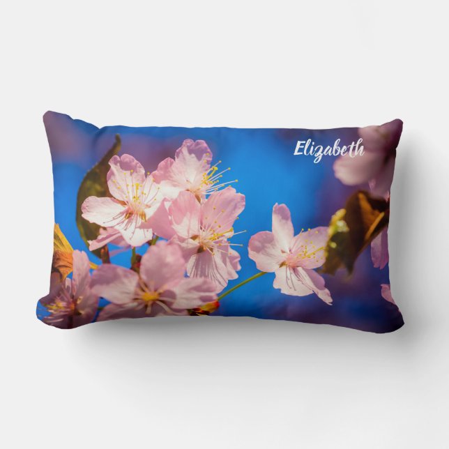 Adorable Sakura Blossoms Lumbar Pillow (Front)