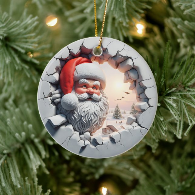 Adorable Santa Claus 3D Christmas Ornament  (Tree)
