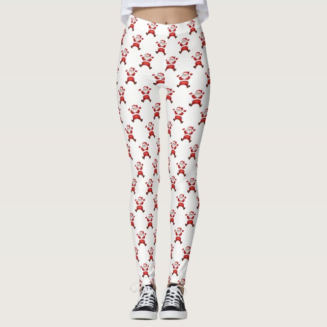 Adorable Santa Claus, Christmas Leggings (Front)
