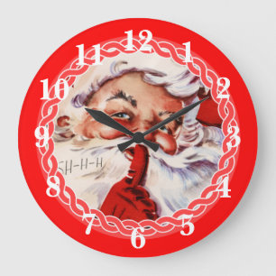 Adorable Santa Claus Large Clock