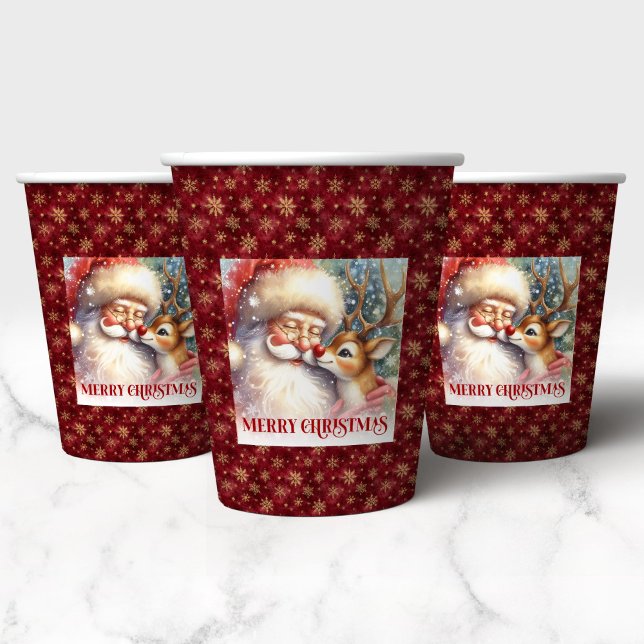 Adorable Santa Rudolph Cups for Kids Christmas (Adorable Santa Rudolph Cups for Kids Christmas)