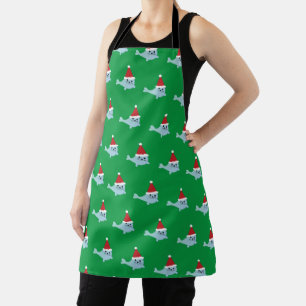 Adorable Santa Seal  Apron