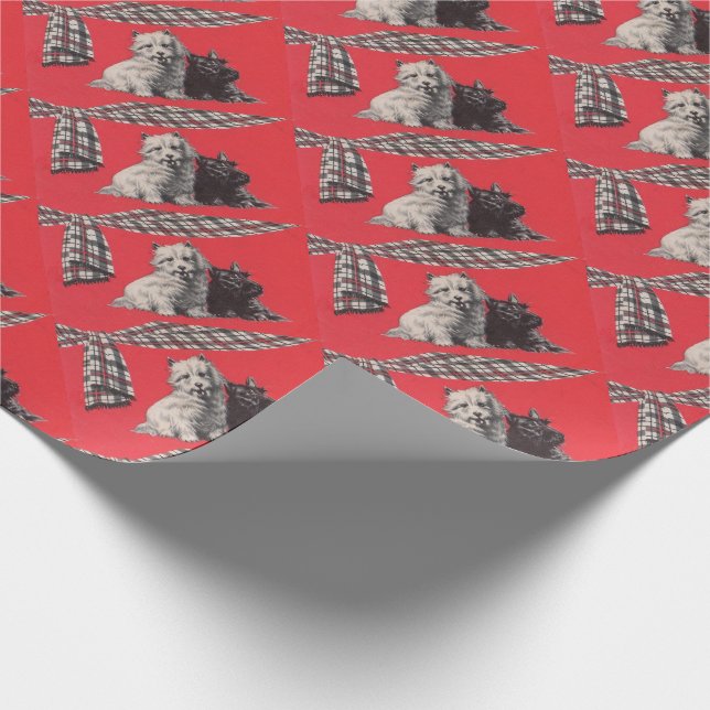adorable Scottish terriers print Wrapping Paper (Corner)