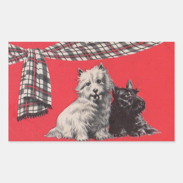 adorable Scottish terriers Sticker (Front)
