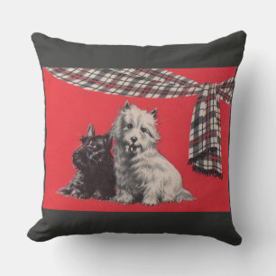 adorable Scottish terriers Throw Pillow