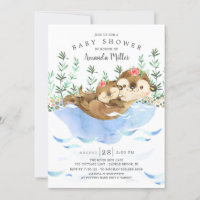 Adorable Sea Otter Girls Baby Shower