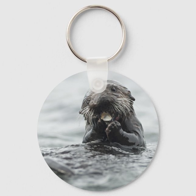Adorable Sea Otter Keychain (Front)