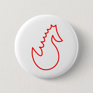 Adorable Searhorse 2 Inch Round Button