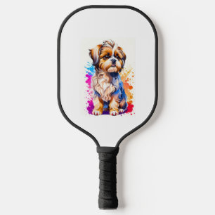 Adorable Shih Tzu Pickleball Paddle