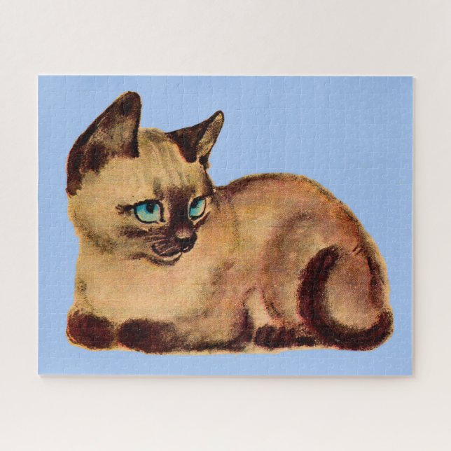 adorable Siamese cat kitten Jigsaw Puzzle (Horizontal)