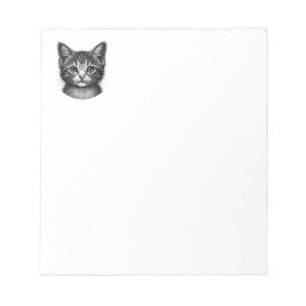 Adorable Sketch of Young Cat Notepad
