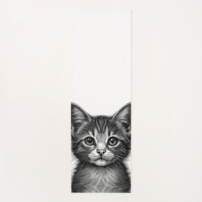 Adorable Sketch of Young Cat   Yoga Mat (Front)