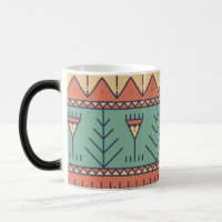 Adorable sketching Tribal pattern Blue Red Indian