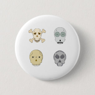 Adorable Skulls Collection 2 Inch Round Button