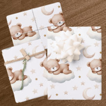Adorable Sleeping Baby Bear Pattern