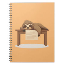Adorable Sleepy Studying Sloth