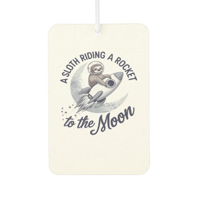Adorable Sloth Astronaut Riding Air Freshener (Front)