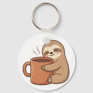 Adorable Sloth Coffee Keychain   Bag Charm Accesso