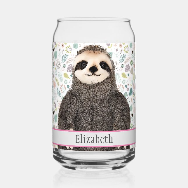 Adorable Sloth Nom de l'animal Joli nom du Motif (Verso)