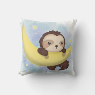 Adorable Sloth Throw Pillow
