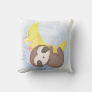 Adorable Sloth Throw Pillow