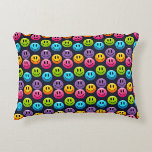 "Adorable Smile Emoji Pattern Collection" Accent Pillow
