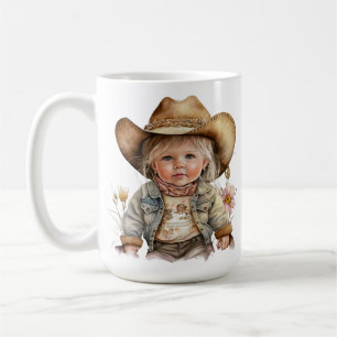 ADORABLE SMILING LITTLE COWGIRL COFFEE MUG
