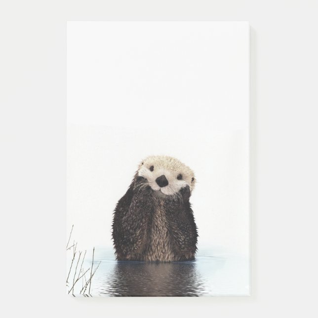 Adorable Smiling Otter in Lake Post-it Notes (Front)