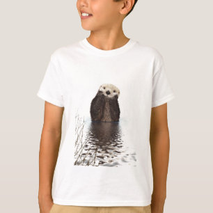 Adorable Smiling Otter in Lake T-Shirt