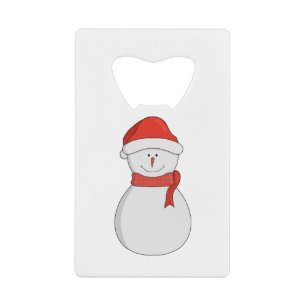Adorable Snowman Credit Card Bottle Opener